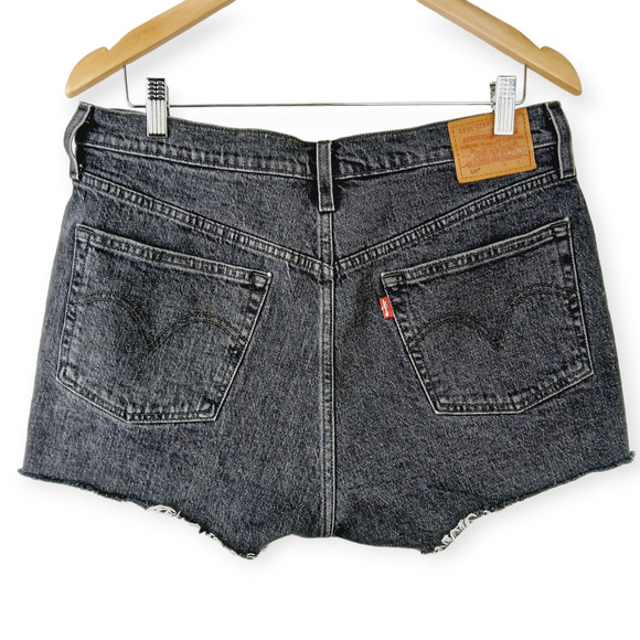 Levi's Premium Denim 501 Original Shorts SZ W30 Black S58022 56327-0046 - Picture 4 of 6